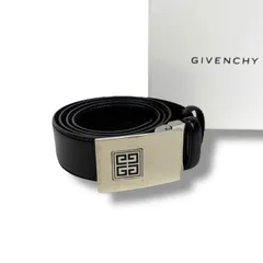 ジバンシー　GIVENCHY 4Gロゴ　ベルト　ブラック　黒　レザー　シルバー金具のサムネイル