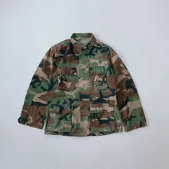 80s US ARMY BDUジャケット　ウッドランドカモ　USMC ミリタリー R2225
