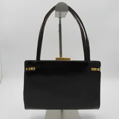 GUCCI ハンドバッグ オールドグッチ ヴィンテージ 希少 ブラック レザー ゴールド金具