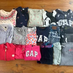 女の子　90cm 95cm まとめ売り　ミキハウス　ディズニー　GAP H&M デニムパンツ　トレーナー　パーカー　ワンピース  Tシャツ　長袖　スウェット　春夏秋冬　19着セット　キッズ服　ガールズ　ボーイズ