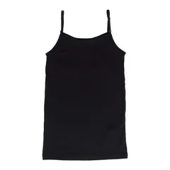 【新品】 [Airin] モダン 体育deインナー ガールズ キャミソール ブラトップ カップイン 速乾 (140cm/150cm/160cm/165cm) (ホワイト/ブラック) 572 ブラック 0