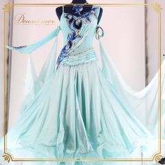 フラダンス 衣装 ワンピース ドレス ブルー系 フラ ダンス 花柄 リボン 青 黄 フリル ハワイアン アロハ 鮮やか 濃い色 軽い 半袖 華やか ハワイアンプリント イエロー系 アシンメトリー フラダンス 衣装 ワンピース ドレス ブルー系 フラ ダンス 花柄