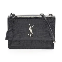 イヴ・サンローラン YVES SAINT LAURENT ショルダーバッグ サンセット 442906 ブラック レザー サンセット チェーンショルダー レディース Used Aのサムネイル