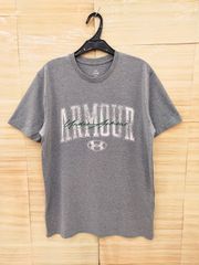 【未使用】【サイズは商品説明参照】[UNDER ARMOUR(アンダーアーマー)] ショートスリーブTシャツ  半袖  UAパフォーマンスコットン  1384806  メンズ  グレー  表記サイズS　Y-715