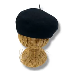 CA4LA カシラ TYOBO SS ベレー帽 帽子 クラシカル シンプル 無地 コットン 綿 KTZ02233 黒 ブラック レディース 通年 ゴーゴー古着久喜倉庫店 No.805