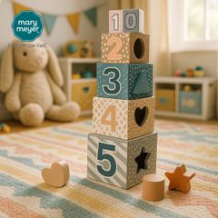 メリーマイヤー ライカ ネスティング&スタッキング ウッドブロック 33cm | Leika 知育 玩具 ベビー 赤ちゃん 用品 かわいい ファーストトイ モンテッソーリ Mary Meyer 木製 積み木 正規輸入品