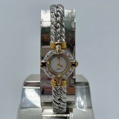 極美品✨SEIKO　セイコー エクセリーヌ　パヴェ　ダイヤモンド　サファイア　ホワイトシェル 白文字盤　時計　ドレス