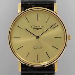 稼働 LONGINES 腕時計 ゴールド ラウンド 新品ベルト 外箱 3568 - メルカリ