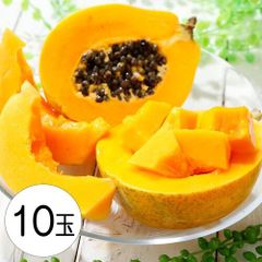 イエローパパイヤ 10玉 1玉約500g パパイヤ フィリピン産 10玉