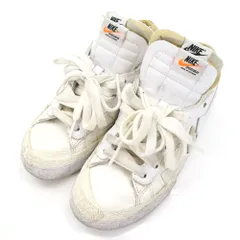 NIKE ナイキ sacai サカイ コラボ ブレーザー ロー スニーカー 24 ホワイト DM6443-100 レディース 古着