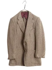 【お得なクーポン配布中!】 90s カナダ製 ポールスチュアート ツイード テーラード ジャケット メンズ L 程/ 古着 オールド Paul Stuart ブレザー シルク ラム ウール