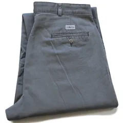 90s メキシコ製 ポロ ラルフローレン ANDREW PANT ツータック コットン チノパン グレー W34 L36★319 オールド トラウザーズ スラックス