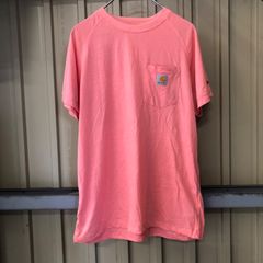 Carhartt ポケットTシャツ サーモンピンク 3XLルーズフィット - メルカリ
