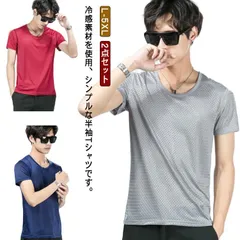 2点セット メッシュ tシャツ メンズ 冷感 スポーツウェア ジャージ 半袖tシャツ シンプル 無地 アイスシルク ルームウェア インナー ティーシャツ ランニングウェア トレーニングウェア 春 夏 #kdbdwky0439
