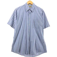 古着 80~90年代 エルエルビーン L.L.Bean 半袖 ボタンダウン ストライプシャツ USA製 メンズL相当 ヴィンテージ/eaa543742