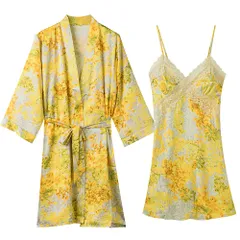 ２点セット スリップ ガウン サテン レディース セクシーランジェリー ベビードール ナイトドレス 下着 レース 無地 花柄 艶 光沢 黒 白 ピンク 紫 黄 M-LL su1