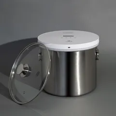 『特別価格』every U. TAMOKAN『真空保存容器 専用ガラス蓋付きホワイト 10L』 長期保存約4倍長持ち 買い置き 鮮度 米 穀物 パン 食品 野菜 お菓子 コーヒー豆 茶葉 ナッツ 乾麺 調味料 ドックフード キャットフード 出張 旅行