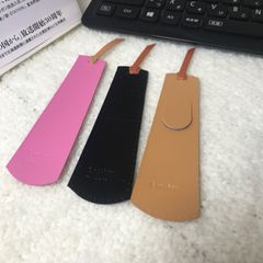本革のカラフルな栞　ハンドメイド　3枚セット