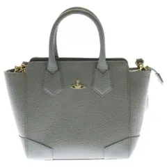 Vivienne Westwood (ヴィヴィアンウエストウッド) オーブ 2wayショルダーバッグ グレー レザー ハンドバッグ