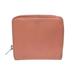 CELINE セリーヌ コンパクトウォレット 二つ折り財布 グレインドカーフスキン ピンク【中古】レディース CELINE - CELINE セリーヌ コンパクトウォレット 二つ折り財布 グレ