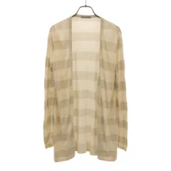 セオリーリュクス ボーダー 長袖 ニット カーディガン 38 ベージュ系 theory luxe レディース 古着 【240429】