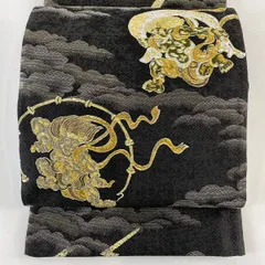 風神雷神　正絹　絹　袋帯　六通　美品　絹　光沢 となみ織物 風神雷神 袋帯 | 帯ときもの やまぐち 洗練された