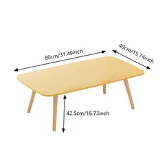 「新生活応援！」 北欧風 テーブル ローテーブル 木色  リビングテーブル 幅80×奥行40×高さ42.5cm 天然木 木目調 木製 小型 軽量 おしゃれ 一人暮らしに最適 安心感