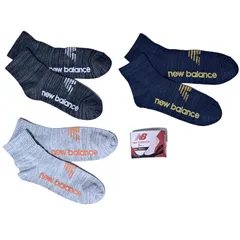 【新品】 25cm～27cm 3P new balance ソックス ニューバランス 靴下 くつ下 25cm - 27cm ３足組 3足セット 3Pairs メンズ Men's 男女兼用 スポーツ ランニング ウォーキング 筋トレ ジム 通勤 通学 部活動