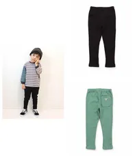 新品　BREEZE（ブリーズ） ボトムス ロングパンツ 【2025年秋新作】DAISUKI リブパンツ 9分丈　80㎝　90㎝　ブラック　グリーン　レギンス　スパッツ　無地　ベビー　赤ちゃん