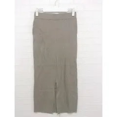 ◇ fifth フィフス 膝下丈 タイト リブ ニット スカート サイズM グレー系 レディース  【中古】 【1111170002677】のサムネイル