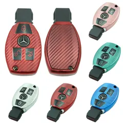 ベンツ TPU キーケース キーカバー 全5色 Aクラス Bクラス Cクラス Eクラス CLA GLA GLC など フルカバー キーホルダー メタリック メッキ カーボン柄 キーレス スマートキー キーフォブ【カー用品のお店BeeTech】カーアクセサリー