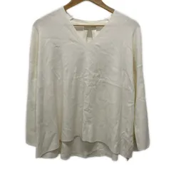 PLS+T(PLST)(プラステ) 長袖セーター サイズM レディース美品  - アイボリー Vネック