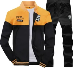 XL_イエロー [エアバイ] ジャージ メンズ 上下 セットアップ スエット トレーナー 上下セット 長袖 部屋着 スポーツ スウェット パンツ 2点セット 秋 冬 春 厚手 無地 防寒 あったか おしゃれ オシャレ オフィス パジャマ ルームウェア サバゲ