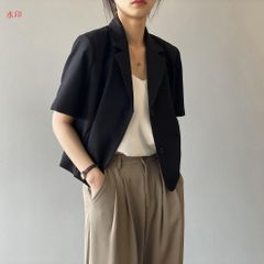 カーディガン レディース サマージャケット テーラードジャケット 半袖  ショート丈 スーツ フォーマル 無地 薄手 通勤 ビジネス