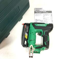 HITACHI 旧日立工機 14.4V コードレスピン釘打機  NP14DSAL(NK) 本体のみ ケース付 ピンタッカ ピンネイラ 電動工具 △ DW3234