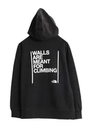 【お得なクーポン配布中!】 ノースフェイス 両面 プリント スウェット フード パーカー レディース М 程 古着 The North Face メッセージ トレーナー 裏起毛 ブラック