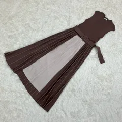 フレイアイディー プリーツノースリリブニットワンピース 裏地付き FWNO202520 モカ フリーサイズ ★お値段交渉を受け付けます【A0154】