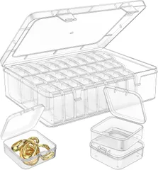 新品 SOYANGNEK ビーズケース 30個 透明 プラスチック製 小物入れ 収納ケース 5.5*5.5*2cm ジュエリーボックス ダイヤモンドアート整理ツール ネイル ジュエリー収納 DIY アクセサリー 保存用 クリーム容器 アクセサリー 携帯用