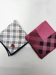【訳あり】BURBERRY メンズハンカチ 2枚セット