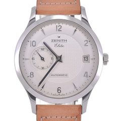 ゼニス ZENITH 01.1125.680/02.C490 クラスエリート スモールセコンド デイト 自動巻き メンズ 良品 箱・保証書付き R#141461