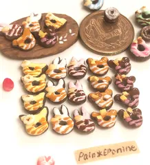 【ミニチュア】選べるカラフルチョコドーナツ(アニマル)