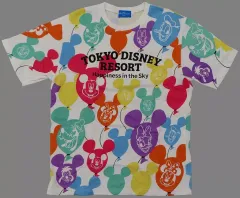 【中古】Tシャツ Happiness in the sky(バルーン柄) Tシャツ ホワイト Lサイズ 「ディズニー」 東京ディズニーリゾート限定