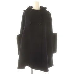 ポール&ジョー シスター PAUL&JOE SISTER ウール ポンチョ コート アウター フード ロゴボタン 36 S 濃紺 ネイビー /CX ■OSのサムネイル