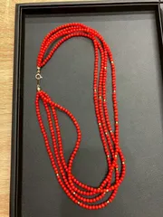 大珠k18 赤珊瑚ネックレス9.1m〜9.4m43.5cm