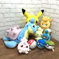 9480 포켓몬 봉제인형 정리 9개 세트 피카츄 라플라스 파모트 포켓피스 몬스터 볼 등 밴프레스트
