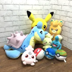9480 ポケモン ぬいぐるみ まとめ 9個セット ピカチュウ ラプラス パモット ポケピース モンスターボールなど バンプレスト
