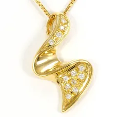 K18YG　ネックレス　necklace　ダイヤ　0.08　カード鑑別書　総重量約5.3g　約40cm