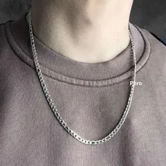 50センチ フィガロチェーン ネックレス ステンレス製 メンズ アクセサリー