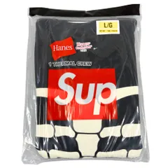 SUPREME シュプリーム 25AW Hanes Bones Thermal Crew (1 Pack) サーマル ロングＴシャツ ブラック サイズL 正規品 / 45095