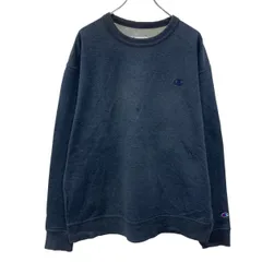 Champion 無地 スウェット トレーナー XL ネイビー チャンピオン 裏起毛 ワンポイントロゴ 刺繍 ワッペン 古着卸 アメリカ仕入 a709-5286